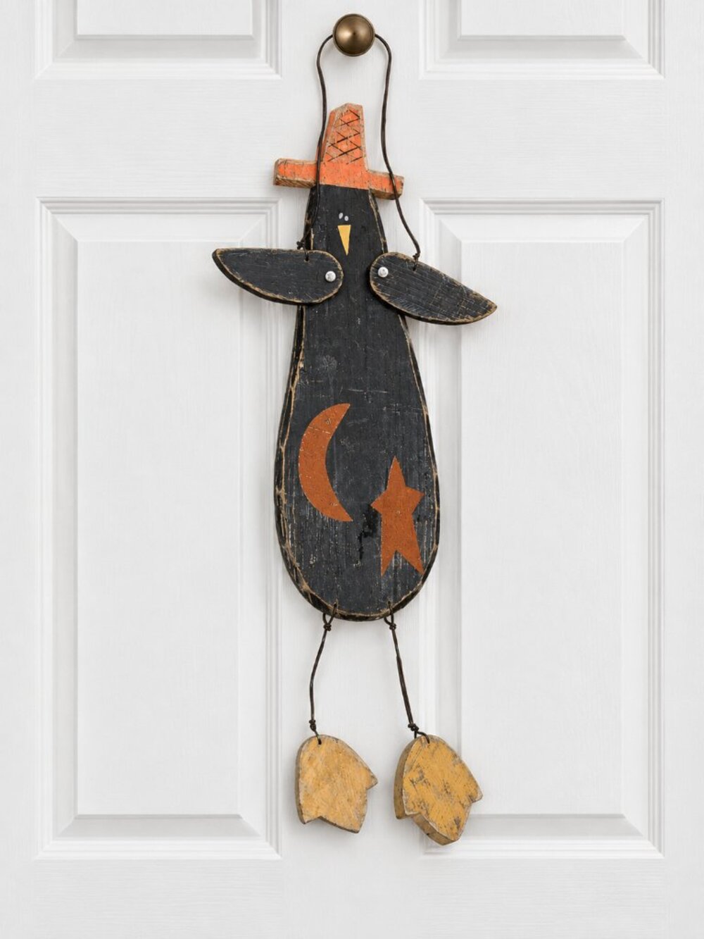 Whimsical Hanging Fall Crow Folk Art